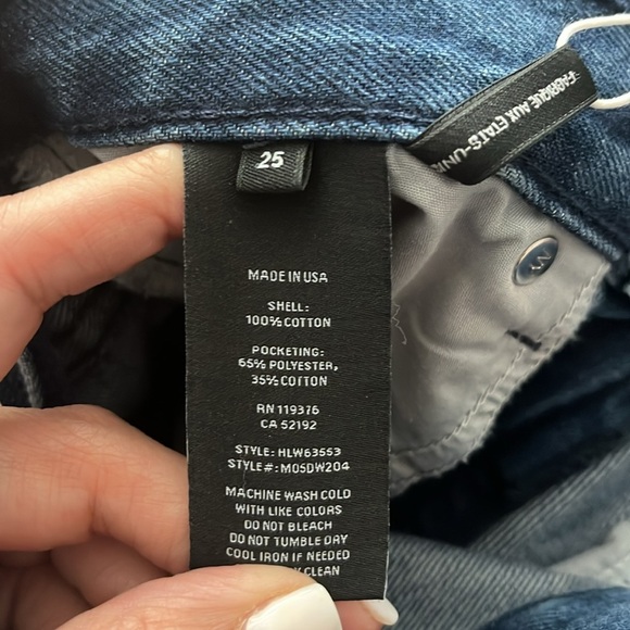 NWT HELMUT LANG zip indigo jeans size 25 - Picture 5 of 7